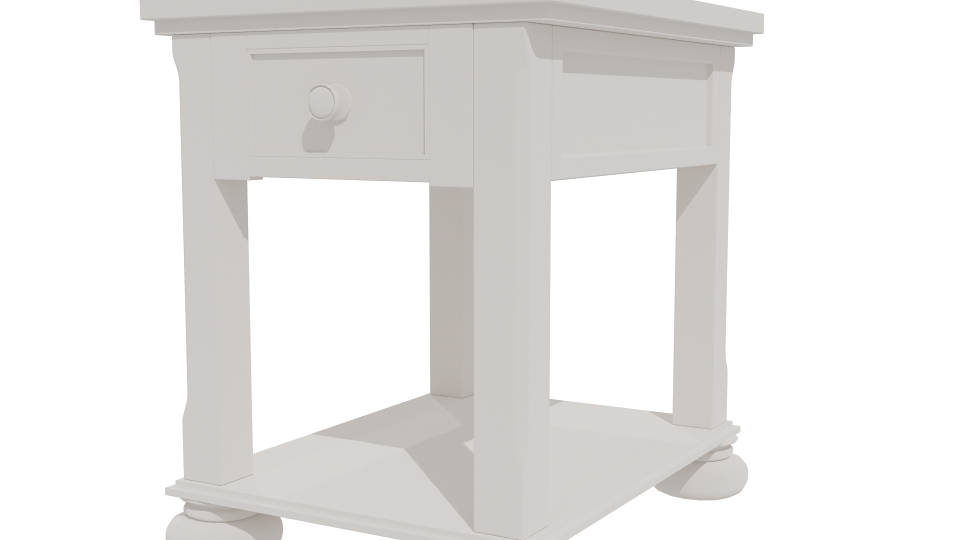 Elegant Wooden Side Table Model - Professional 3D Model Render 4