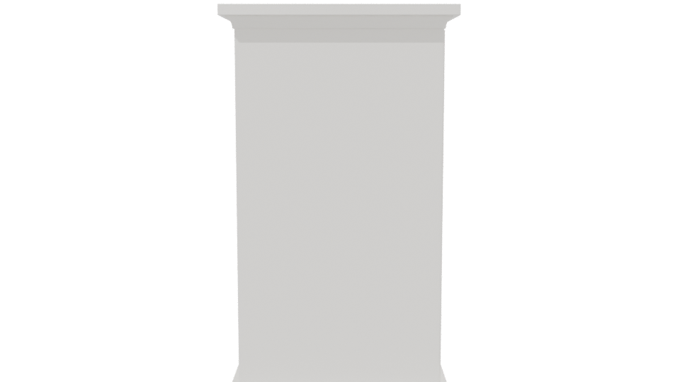 Elegant White Chest of Drawers - Professional 3D Model Render 2