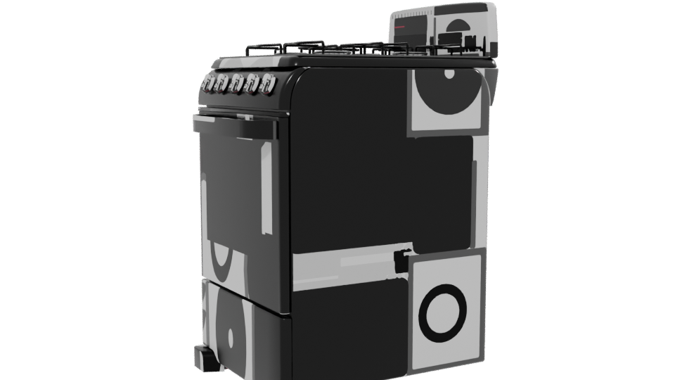 Modern Kitchen Stove 3D Model - Professional 3D Model Render 13