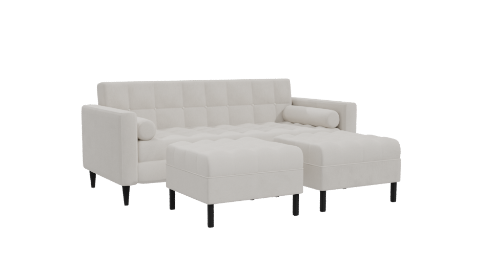 Modern L-Shaped Sofa 3D Model - Professional 3D Model Render 10