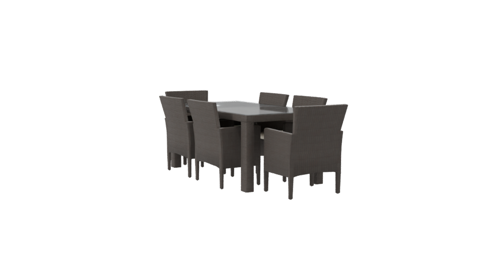 Elegant Outdoor Dining Set 3D - Professional 3D Model Render 7