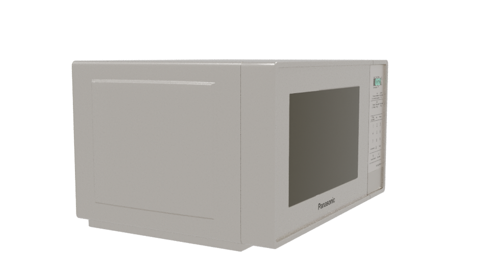 Sleek Modern Microwave Oven 3D - Professional 3D Model Render 9