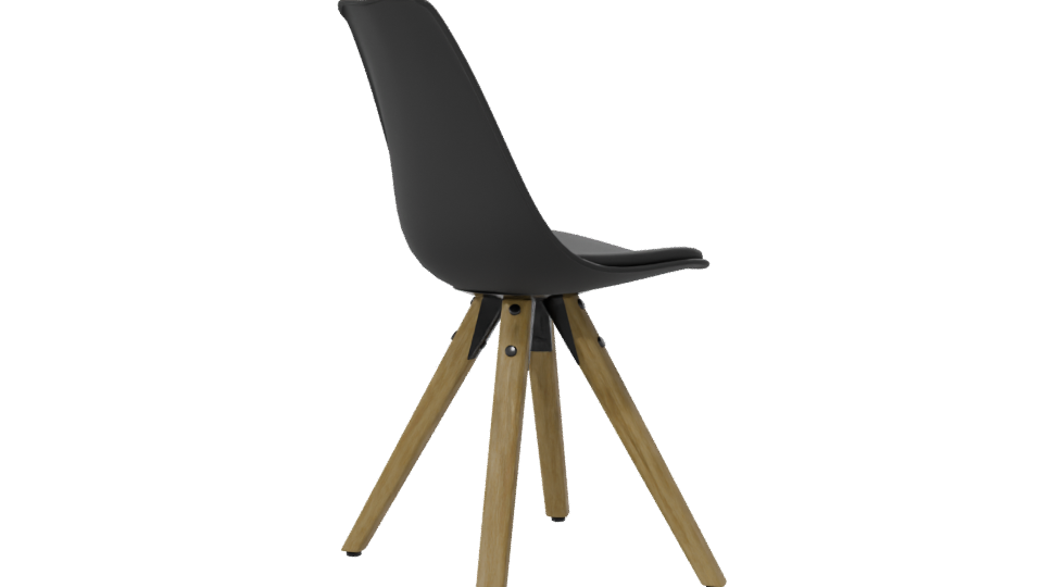 Stylish Modern Black Chair 3D - Professional 3D Model Render 7