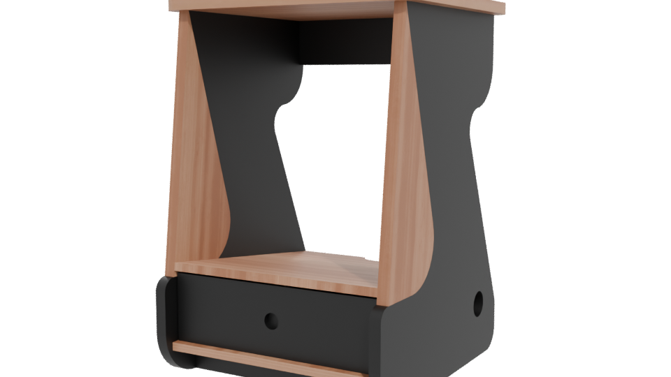 Modern Minimalist Display Shelf 3D - Professional 3D Model Render 12