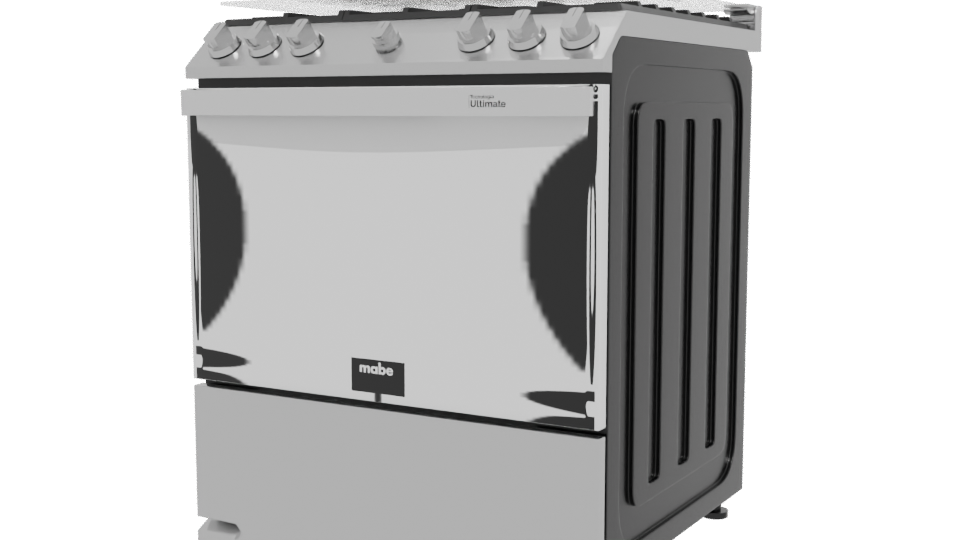 Sleek Modern Gas Range 3D - Professional 3D Model Render 12