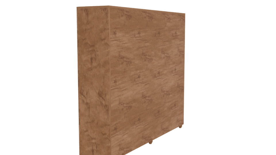 Stylish Wooden Storage Cabinet 3D Model - Professional 3D Model Render 3