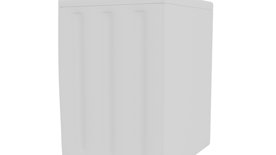Sleek Front-Loading Washing Machine 3D Model - Professional 3D Model Render 3