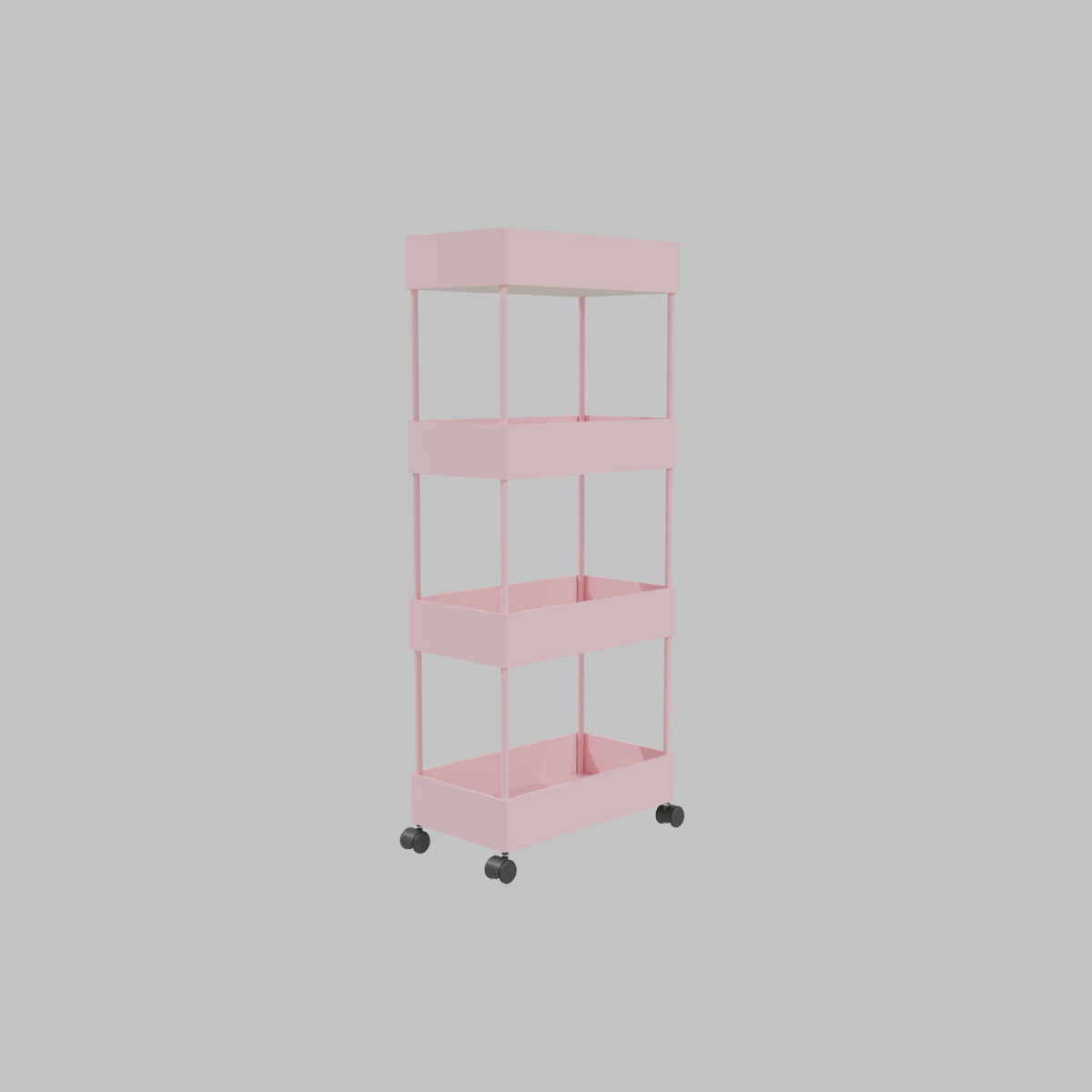 Carrito 4 Bandejas ROSADO