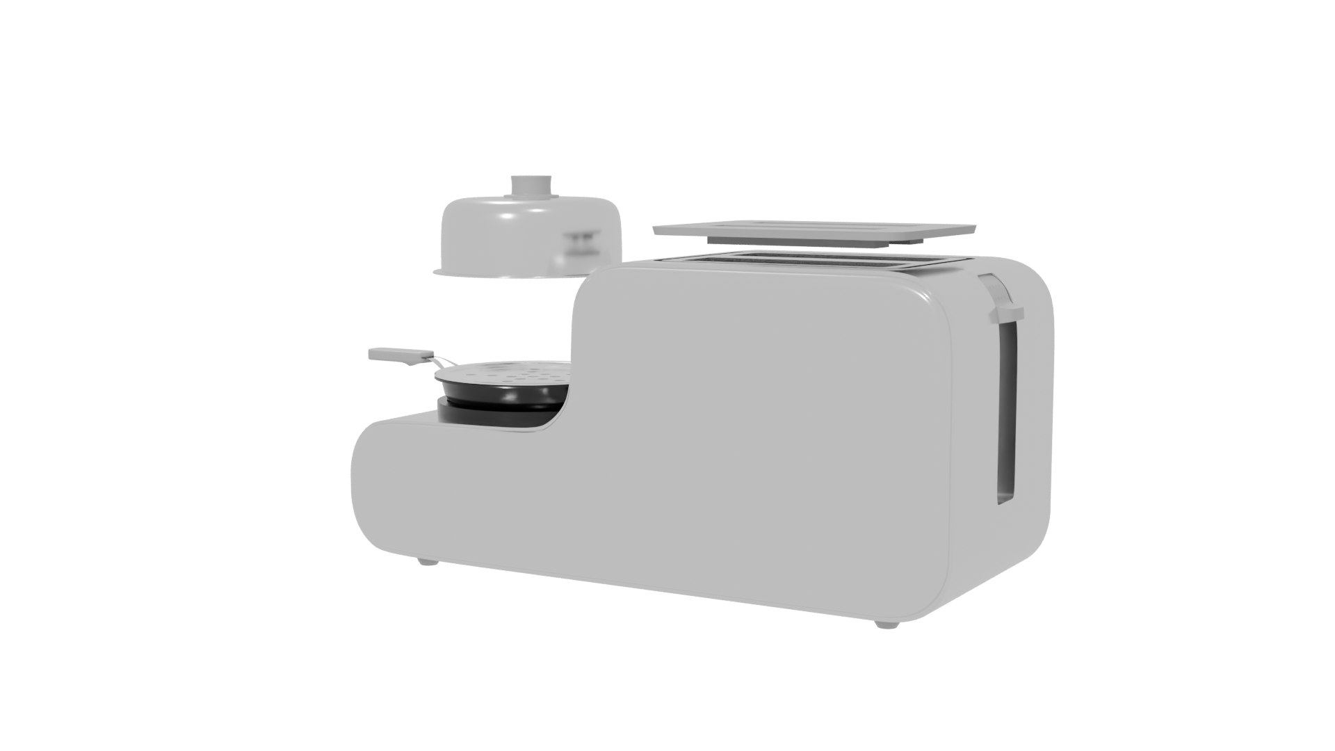 Kit Desayuno Silver 3D Model - Professional 3D Model Render 6