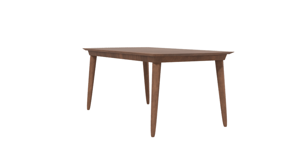 Contemporary Wooden Dining Table 3D - Professional 3D Model Render 13