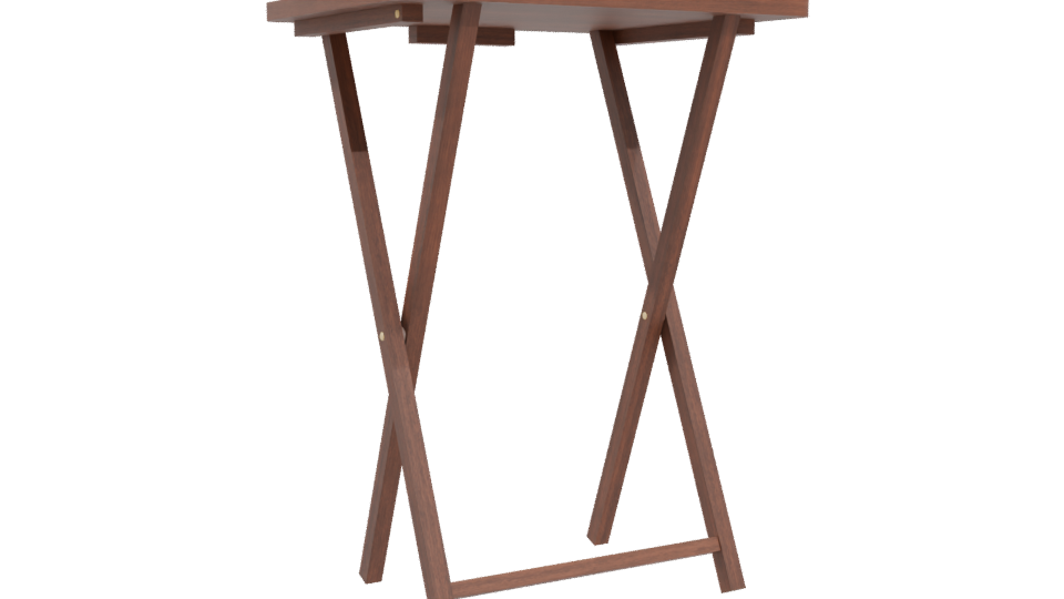 Stylish Wooden Desk Model - Professional 3D Model Render 4