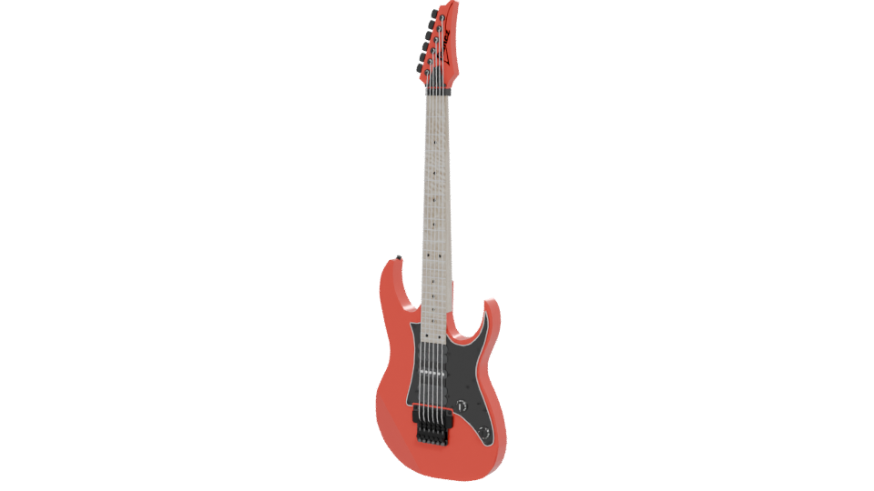 Stylized Electric Guitar Model - Professional 3D Model Render 12