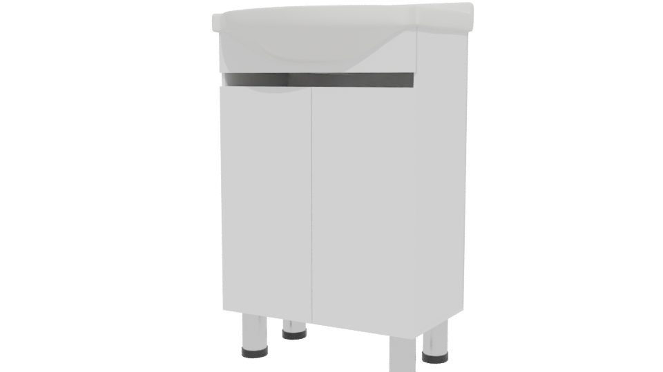 Minimalist White Kitchen Cabinet 3D Model - Professional 3D Model Render 12