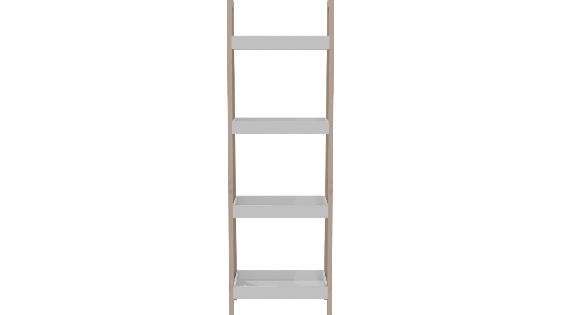 Minimalist Wooden Shelf 3D Model - Professional 3D Model Render 5