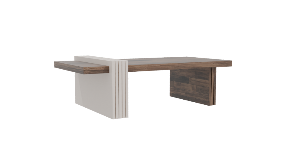 Contemporary Wooden Coffee Table 3D - Professional 3D Model Render 10