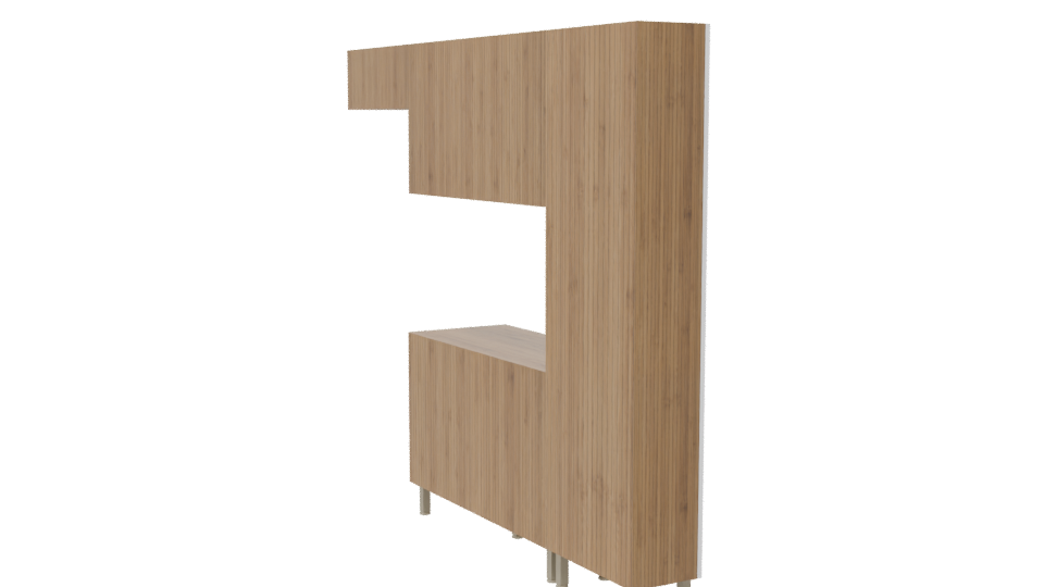Contemporary Wooden Cabinet Set 3D - Professional 3D Model Render 7