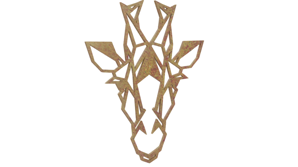 Stylized Giraffe Head Model - Professional 3D Model Render 4