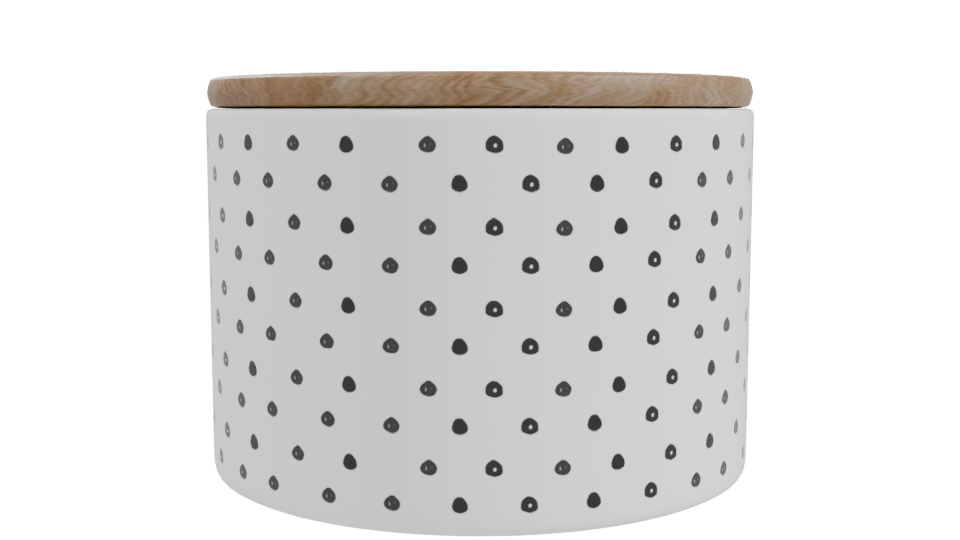 Stylish Round Storage Container 3D - Professional 3D Model Render 10