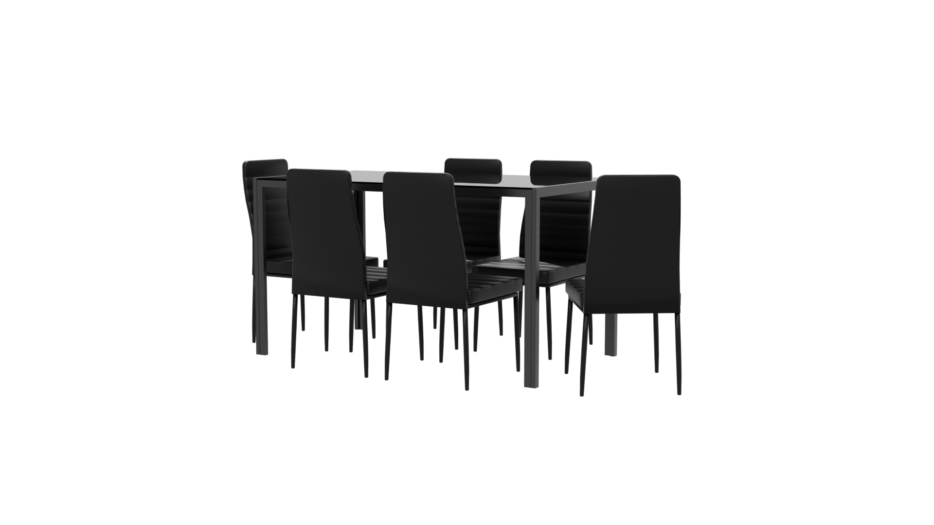 Stylish Modern Dining Set 3D - Professional 3D Model Render 6