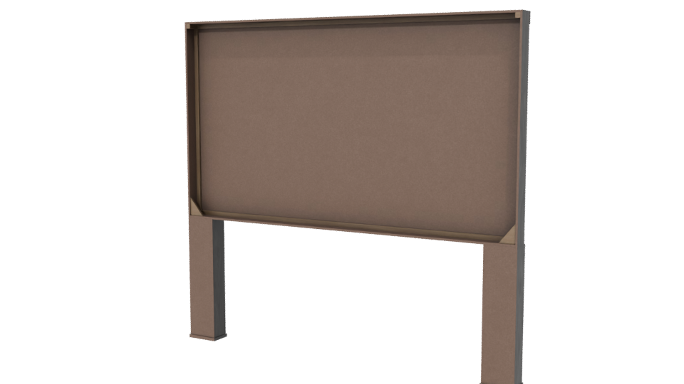 Elegant Upholstered Bed Headboard 3D Model - Professional 3D Model Render 6