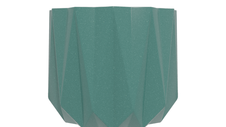Stylized Geometric Plant Pot 3D - Professional 3D Model Render 12