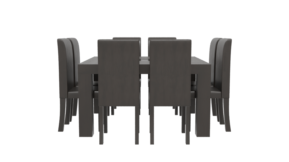Minimalist Dining Table Set 3D - Professional 3D Model Render 5