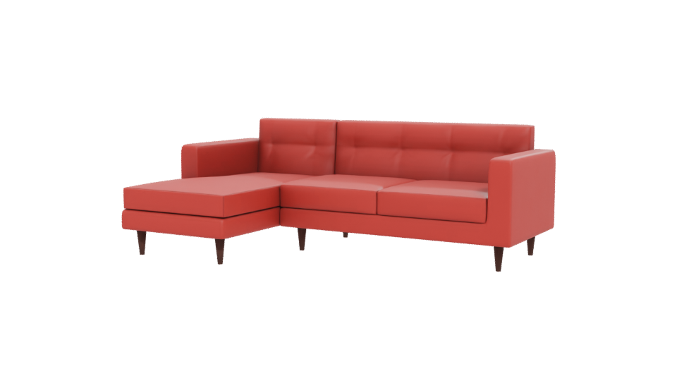 Stylish Red Sofa 3D Model - Professional 3D Model Render 12