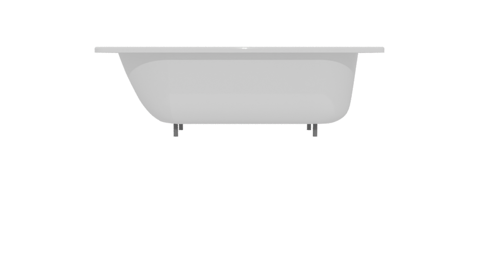Elegant Freestanding Bathtub Model - Professional 3D Model Render 5
