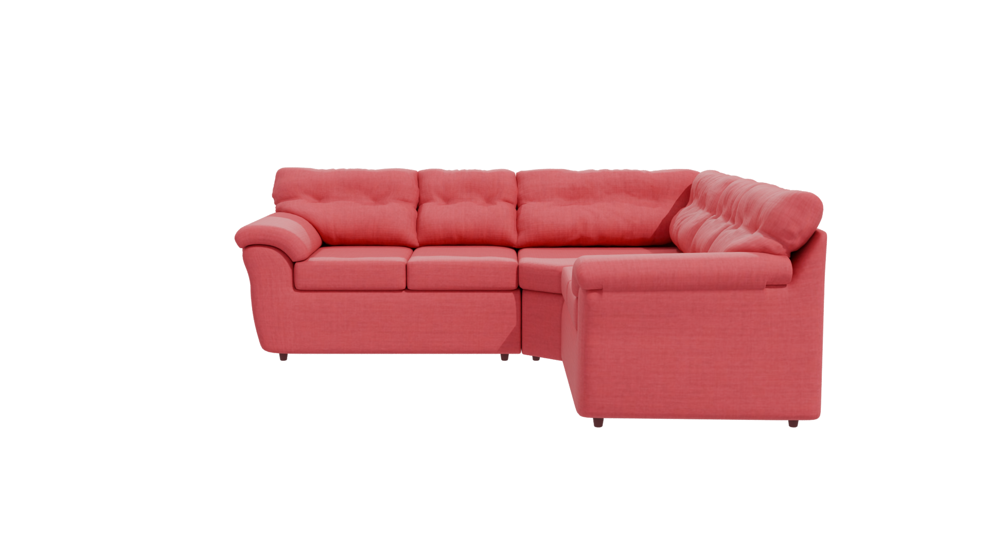 Luxurious Red Sectional Sofa 3D - Professional 3D Model Render 11