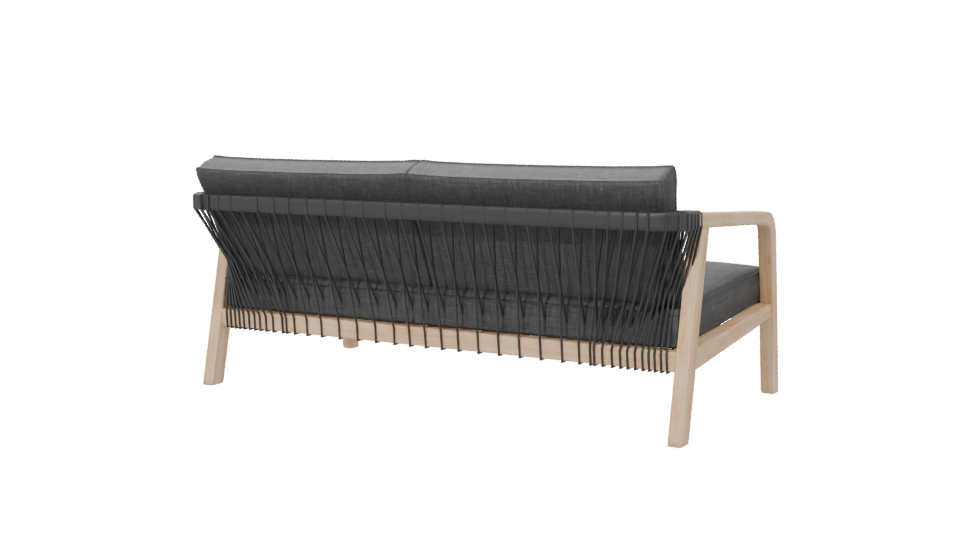 Stylish Modern Fabric Sofa 3D Model - Professional 3D Model Render 6