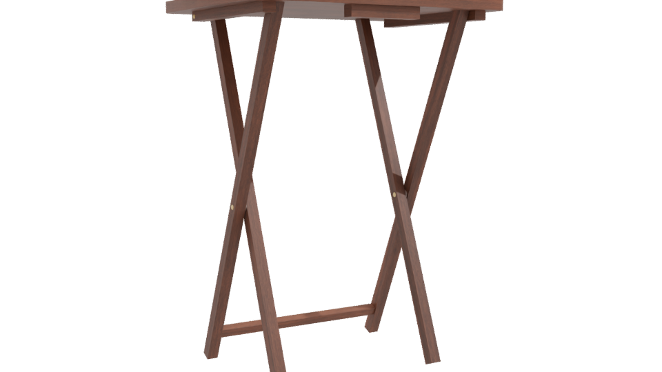 Stylish Wooden Desk Model - Professional 3D Model Render 10