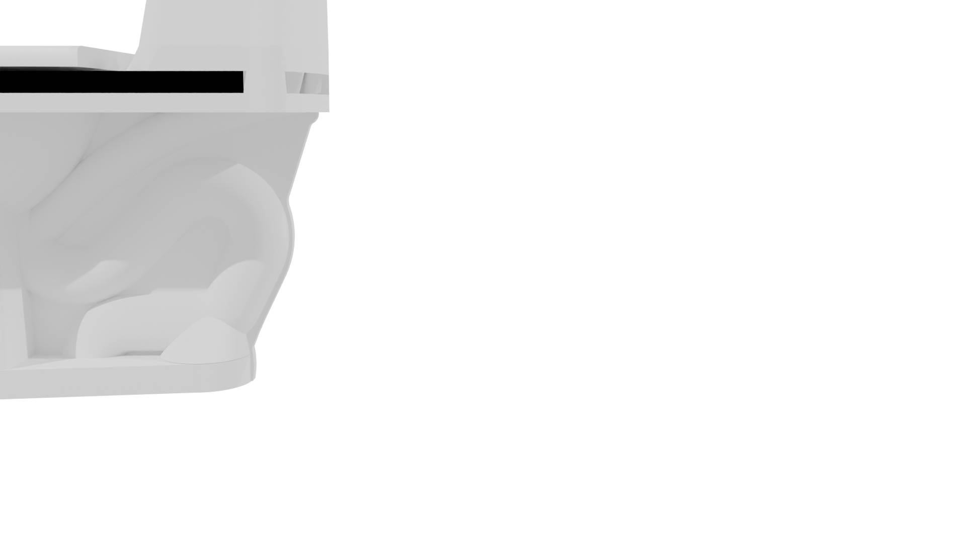 Stylish Modern Toilet 3D Model - Professional 3D Model Render 2