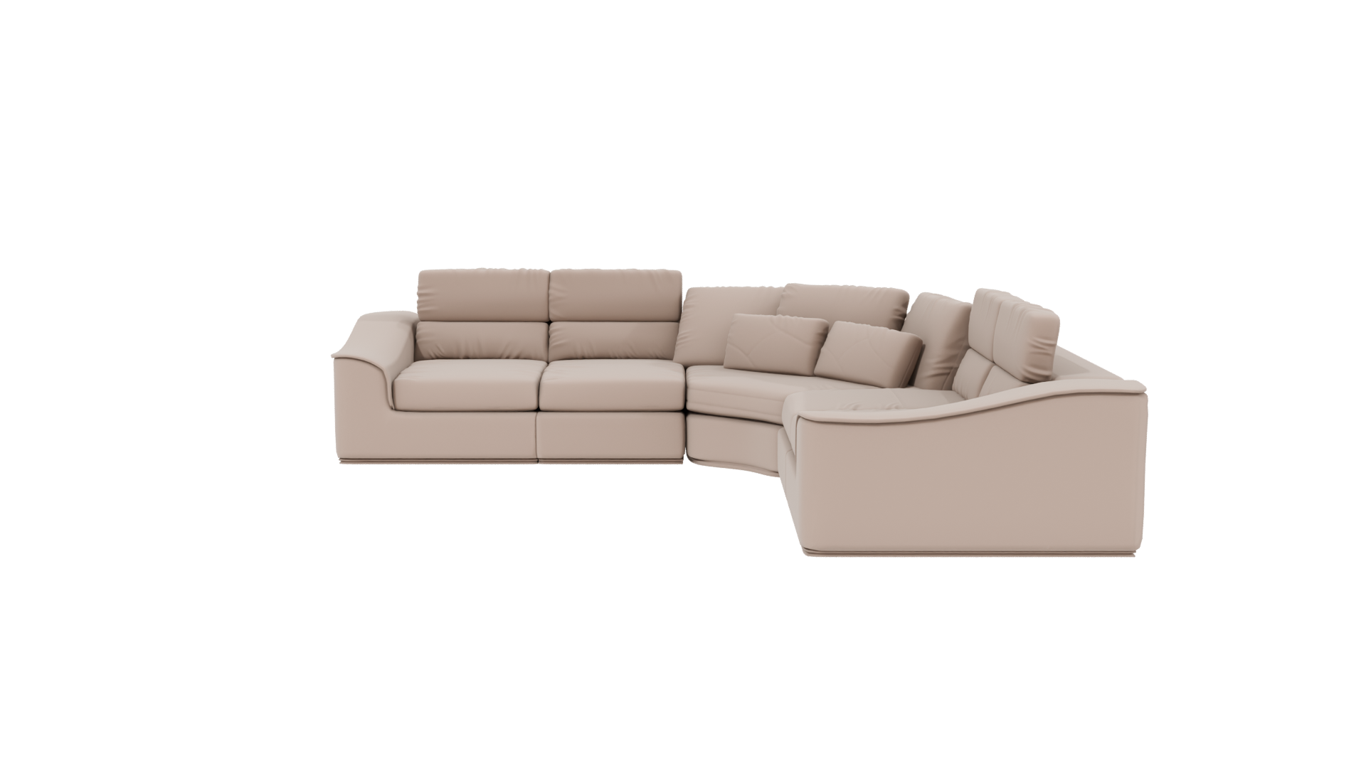 Stylish Modular Sofa 3D Model - Professional 3D Model Render 2