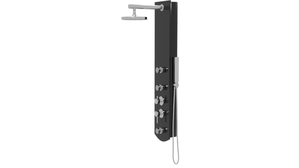 Sleek Modern Shower Panel 3D - Professional 3D Model Render 13