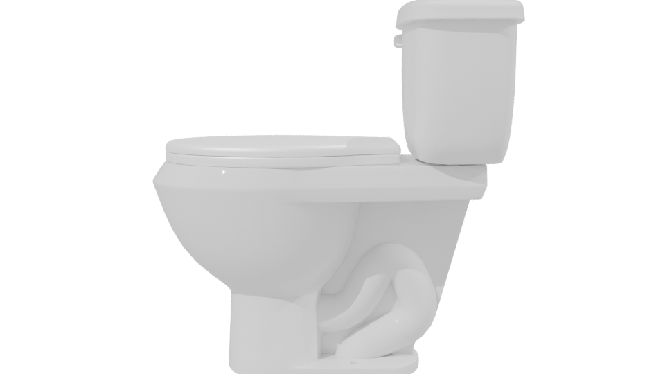 Stylish Bathroom Toilet Model - Professional 3D Model Render 2