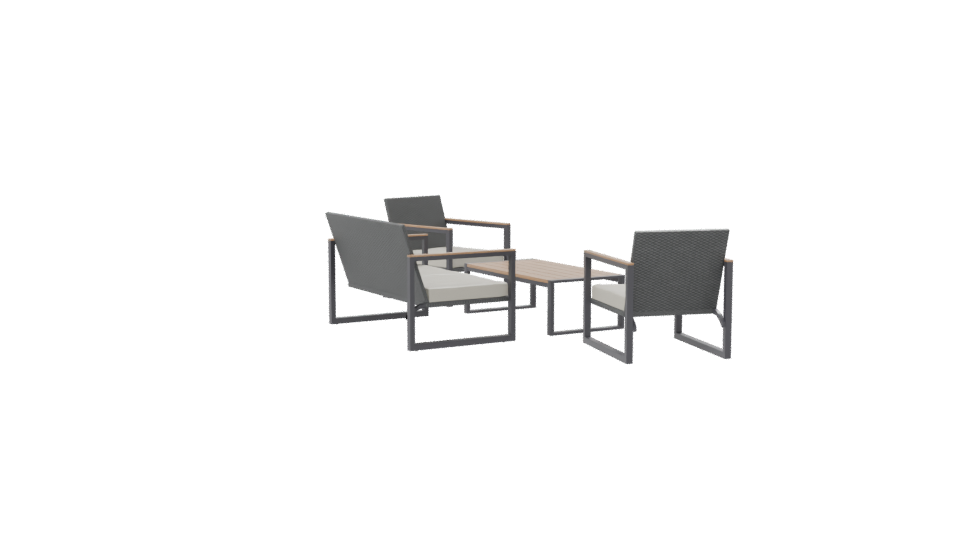 Stylish Outdoor Furniture Set - Professional 3D Model Render 7