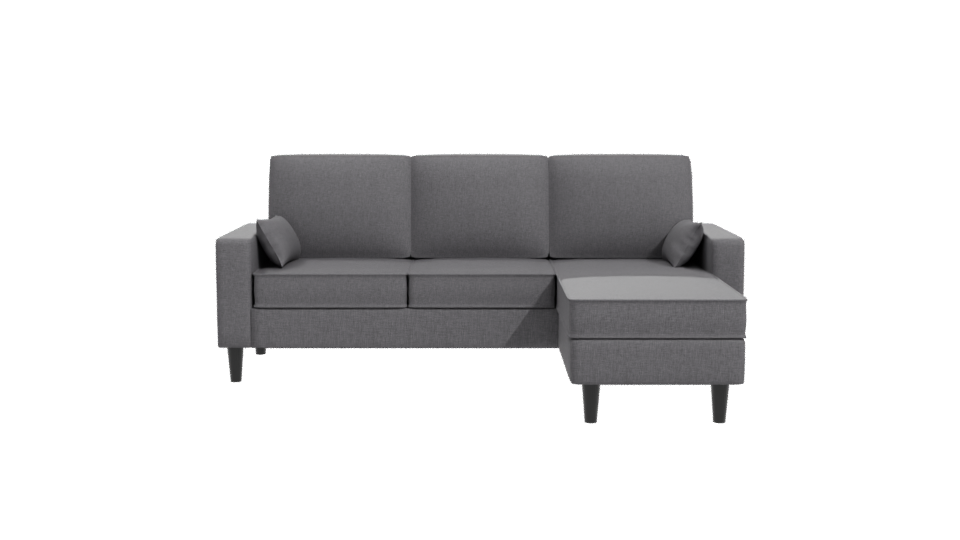 Contemporary Fabric Sectional Sofa 3D Model - Professional 3D Model Render 11