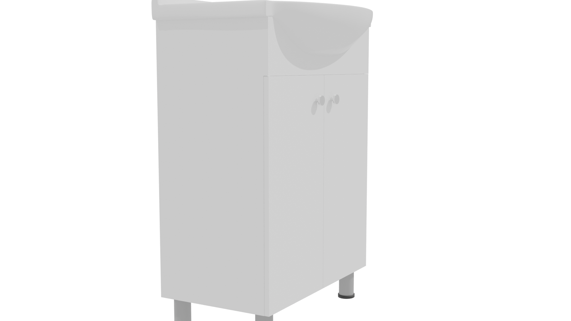 Stylish Bathroom Cabinet Model - Professional 3D Model Render 9