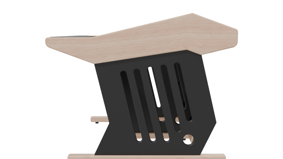 Modern Black Console Table 3D - Professional 3D Model Render 2