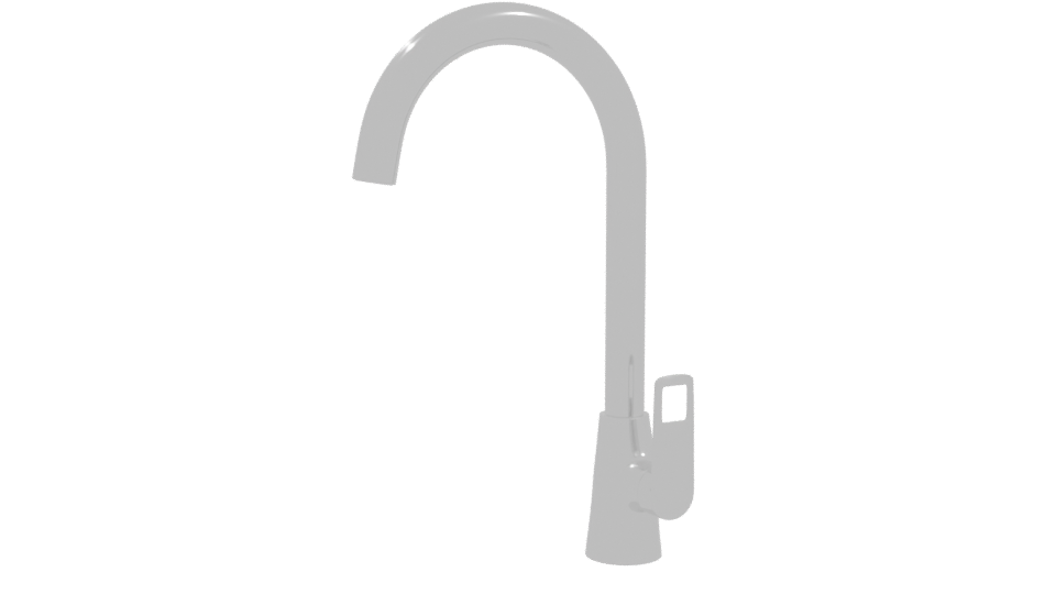 Sleek Modern Kitchen Faucet 3D Model - Professional 3D Model Render 10