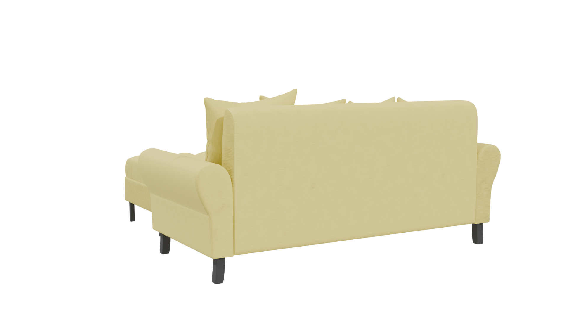 Stylish Yellow Corner Sofa 3D Model - Professional 3D Model Render 16