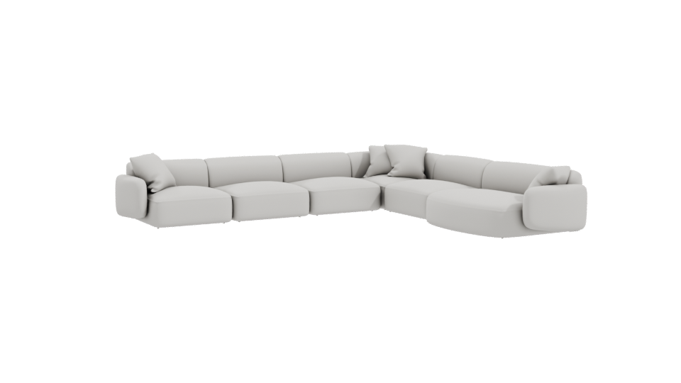 Modern Sectional Sofa 3D Model - Professional 3D Model Render 10