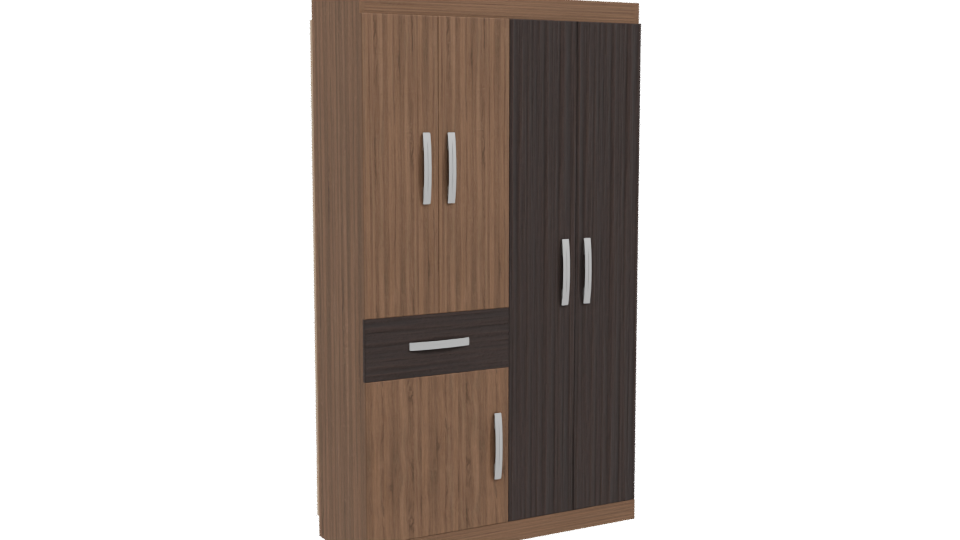 Stylish Modern Wooden Cabinet 3D - Professional 3D Model Render 10