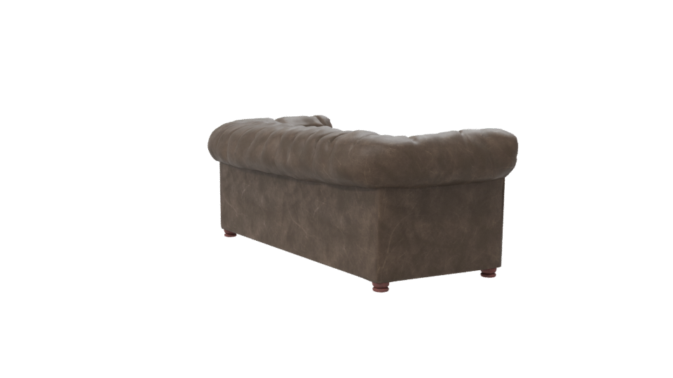 Elegant Vintage Leather Sofa 3D Model - Professional 3D Model Render 7