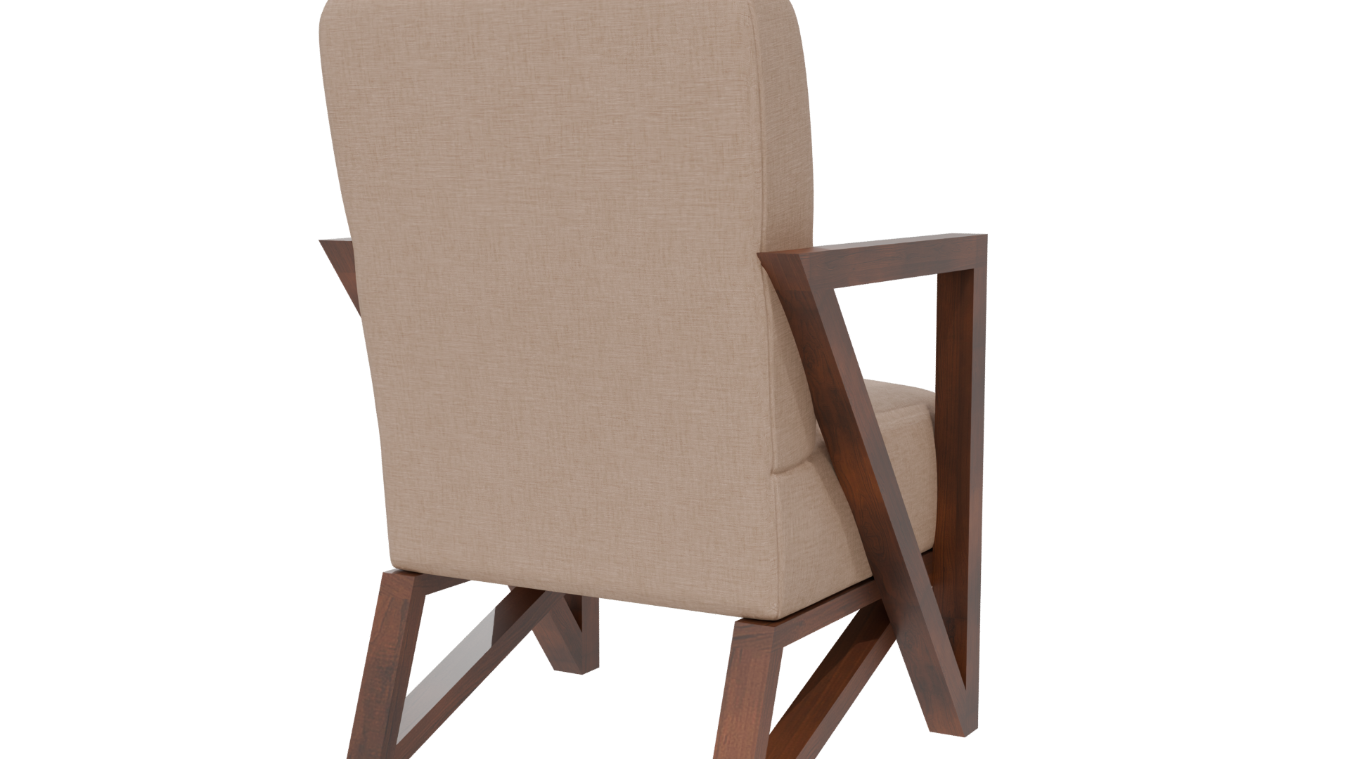 Minimalist Fabric Armchair Model - Professional 3D Model Render 22