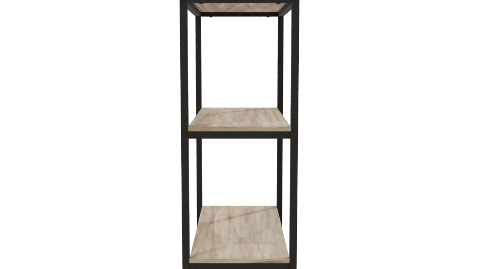 Minimalist Wooden Shelf Unit 3D - Professional 3D Model Render 8