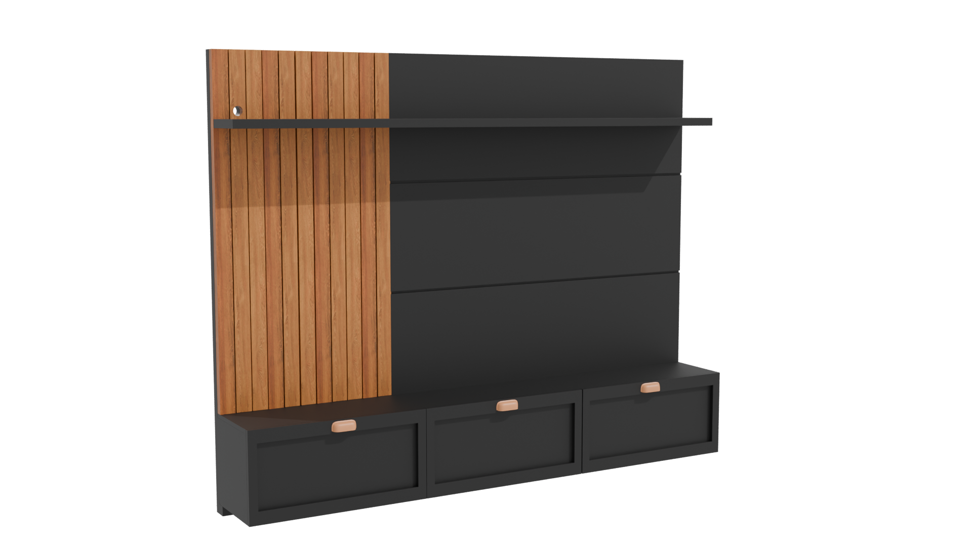 Modern Entertainment Center 3D - Professional 3D Model Render 10