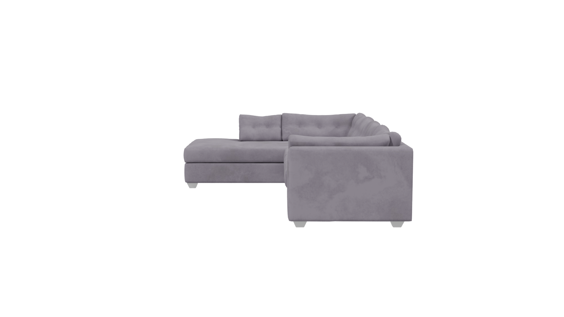 Levante Gray Sectional Sofa 3D - Professional 3D Model Render 2