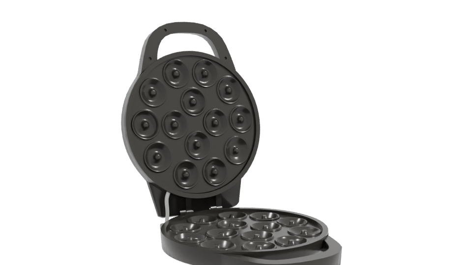 Multi-Cavity Donut Maker 3D - Professional 3D Model Render 10