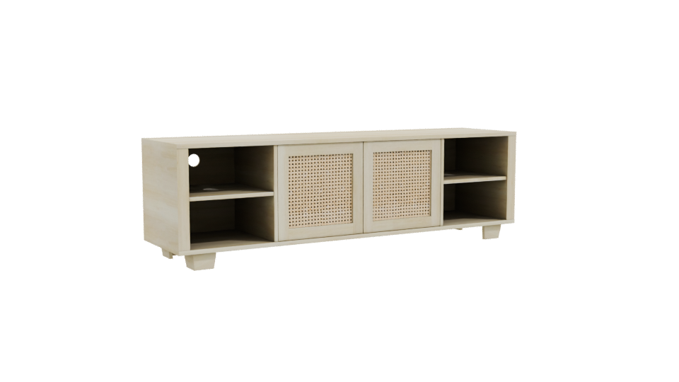 Stylish Wooden TV Stand 3D Model - Professional 3D Model Render 10